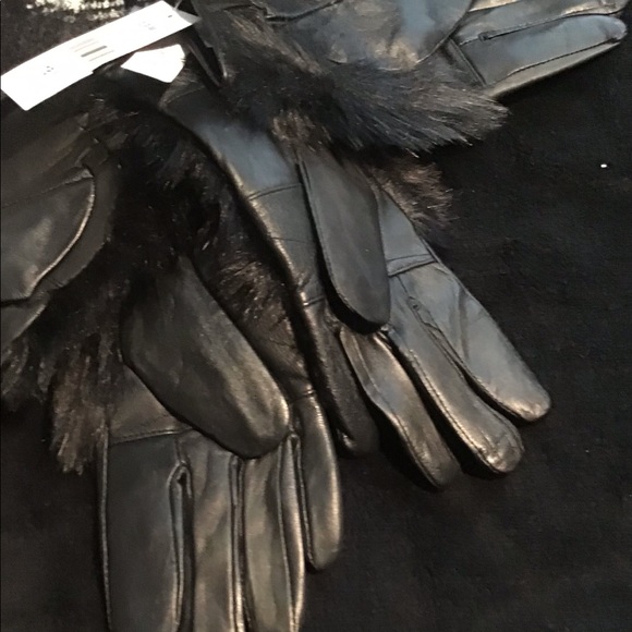 Beautiful black leather gloves never worn - Picture 12 of 16
